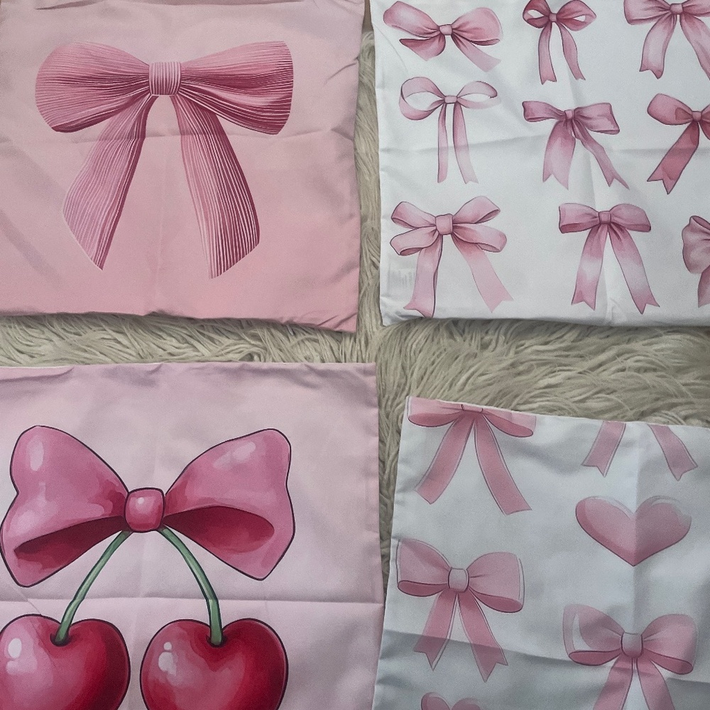 CUTE PINK THEMED PILLOW CASES